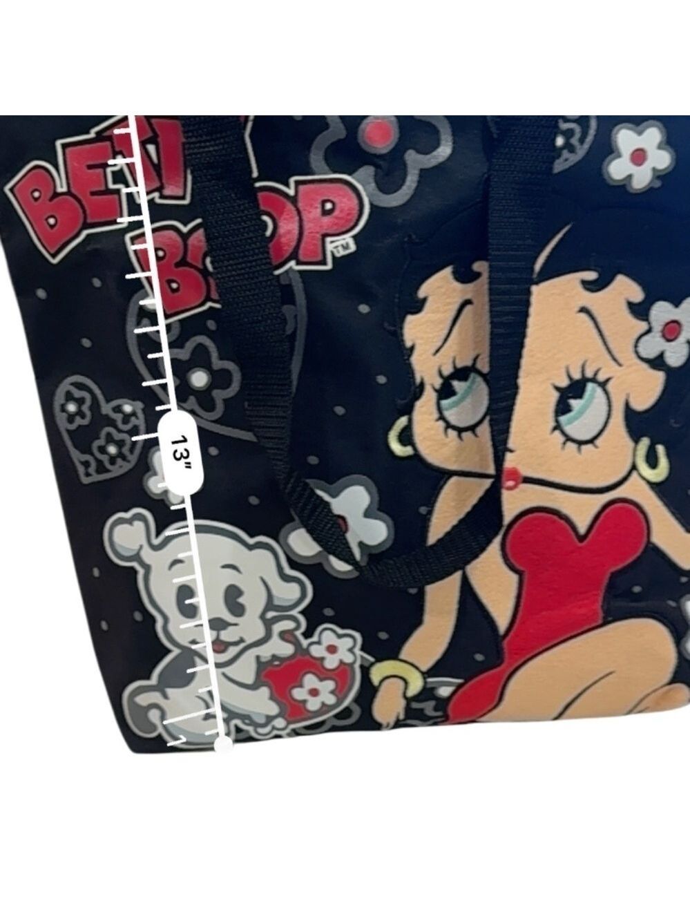 Betty Boop Floral Heart Tote Bag Vintage - Picture 5 of 10